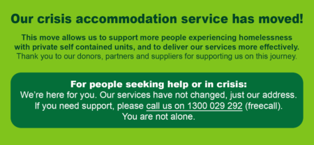 Crisis accommodation move announcement