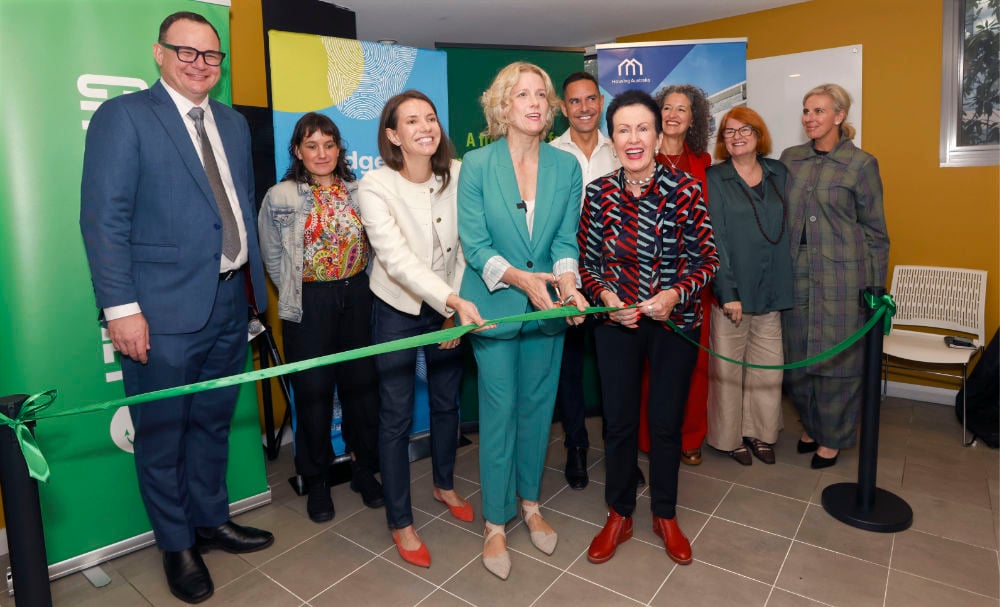 Cutting the ribbon to launch our new Haymarket Centre